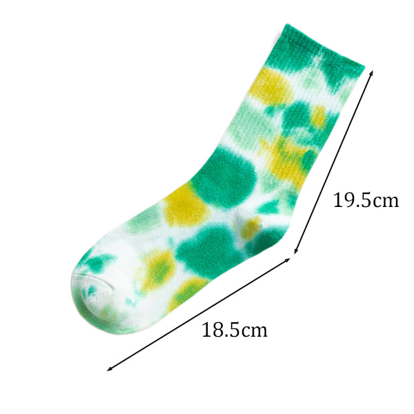 Tie-dye mid-calf bomullsstrumpor street tide strumpor dam gradient mode sport personlig tide