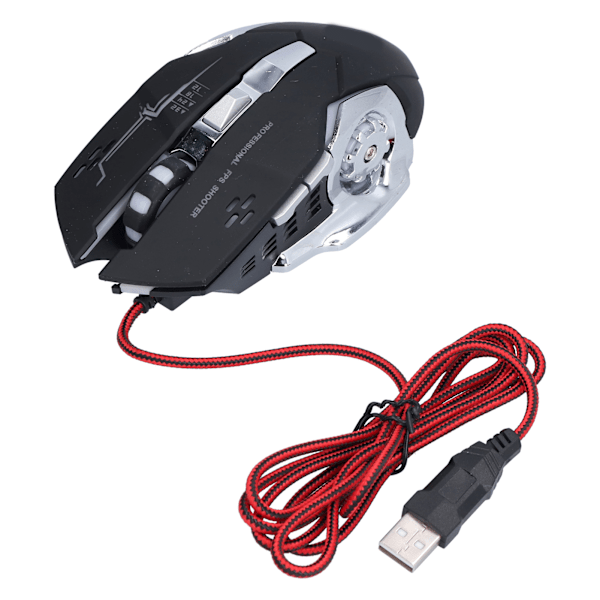 Precision Gaming Companion, Justerbar DPI Professionell Optisk Sensor Mus, Ergonomisk Design med Programmerbara Knappar och Hög Precision