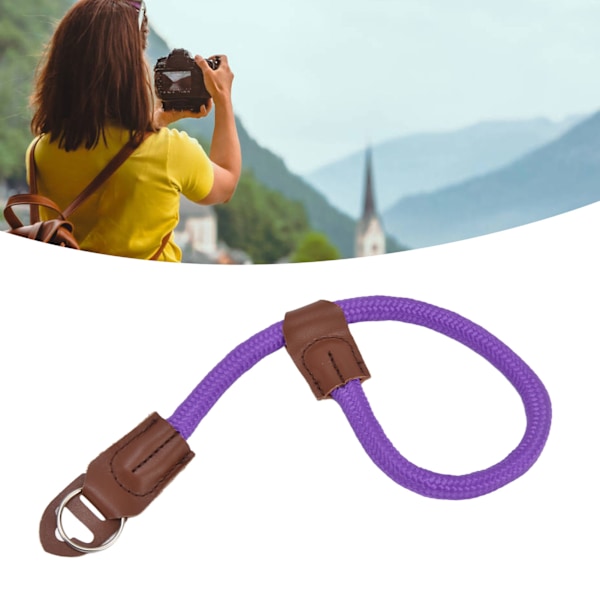 Adjustable Camera Hand Wrist Strap for Nikon Digital SLR Camera Quick Release Hand RopePurple