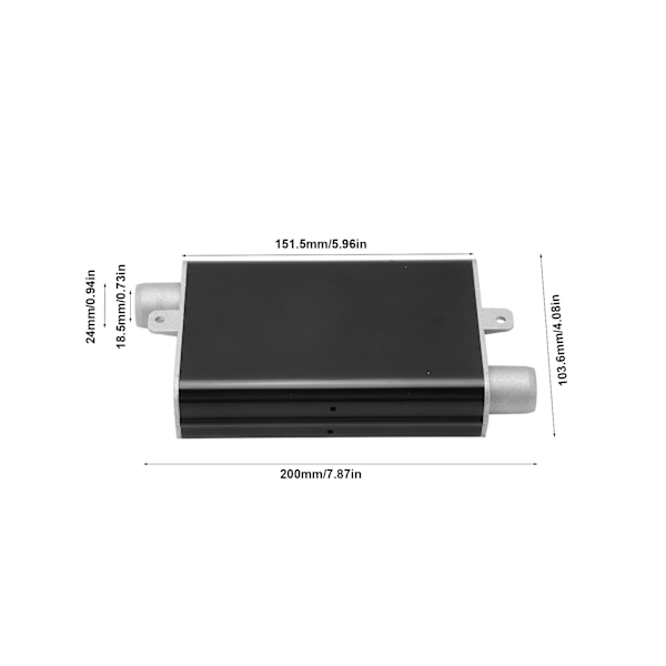 24mm Parkvarmer Eksosrør Dempere Aluminiumslegering Rett Varmer Lyddemper for Eberspacher Airtronic D2 D4 D4S Svart