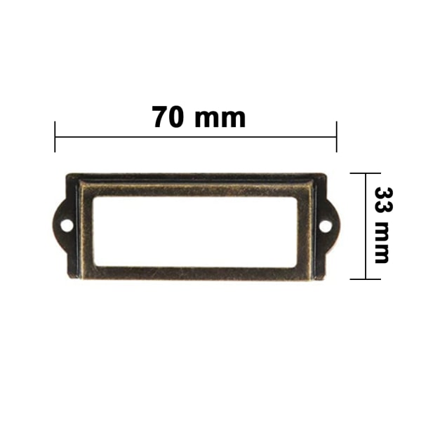 30 st Etiketthållare Lådknopp/Filnamnskort Hållare