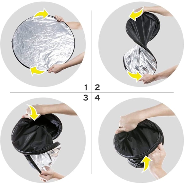 Bärbar Hopfällbar Multi-Disc Fotografi Ljusreflektor, Förbättra Dina Bilder Genom Att Blockera Oönskat Ljus Och Studsa Ljus, Perfekt