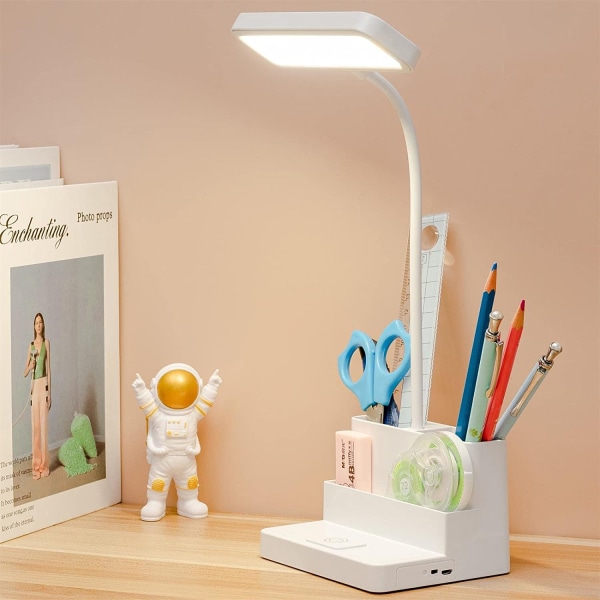 LED-bordslampa med penn-/telefonhållarfunktion