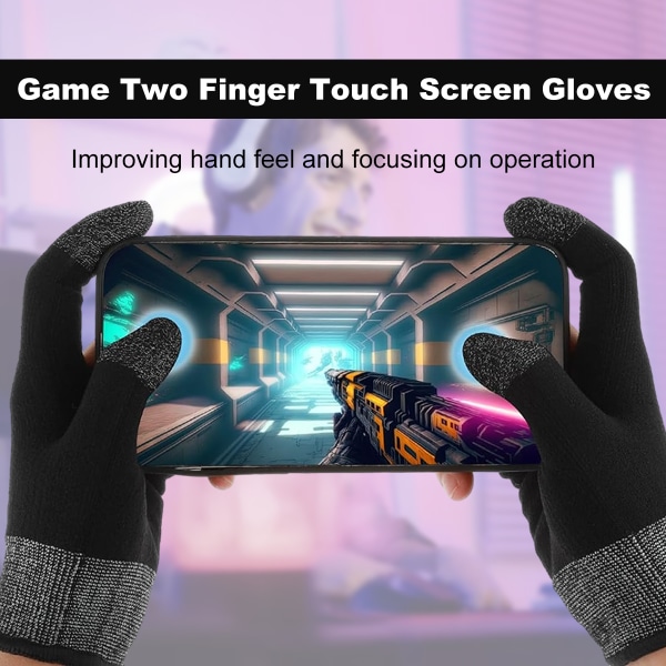 Handsker, Ultra-tynde Mobile Gaming Handsker, Anti-Sweat Mobile Finger