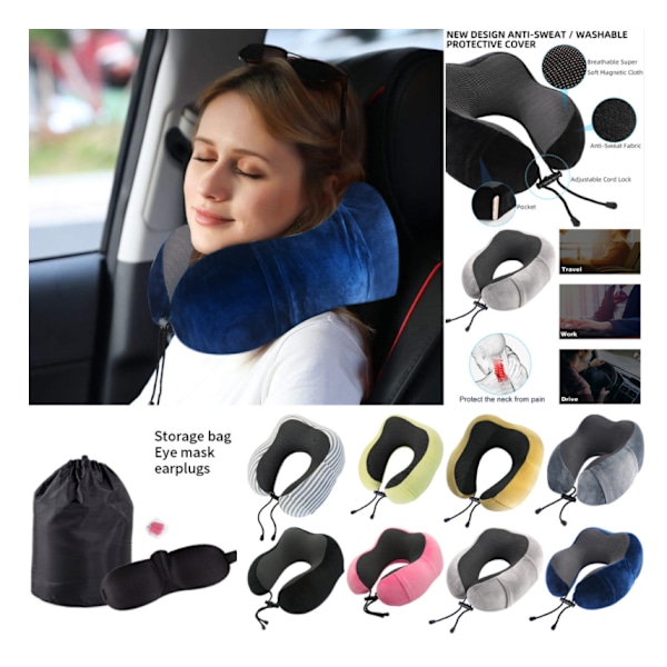 Rejsepude, 100% memory foam nakkepude