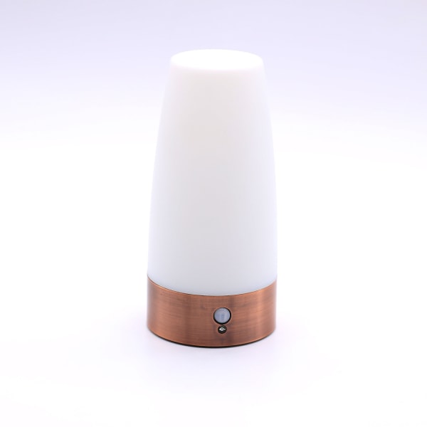 Bordslampa batteri: LED bordslampa med PIR rörelsesensor, vit