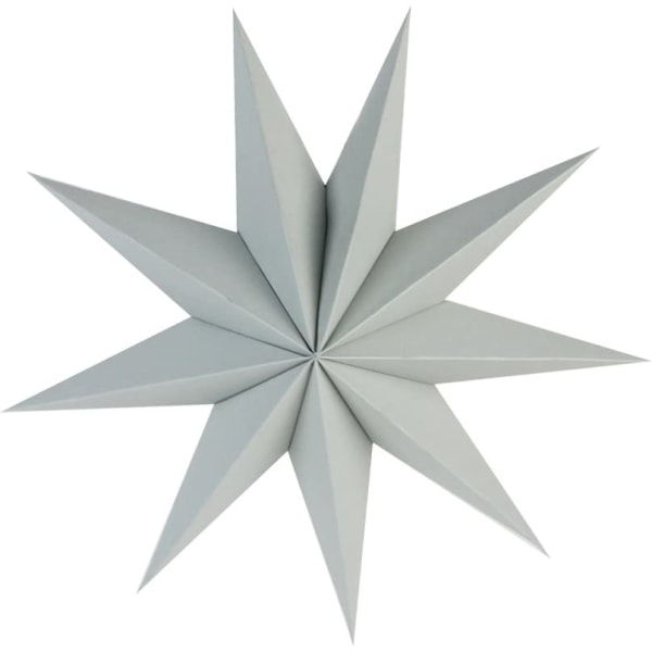 30 cm papirstjernedekorasjonssett med 3 foldestjerner Nonagon