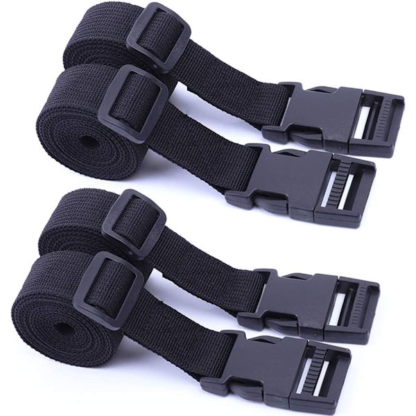 4 st Webbing Flat Side Release Spännen Halkskydd Packrem