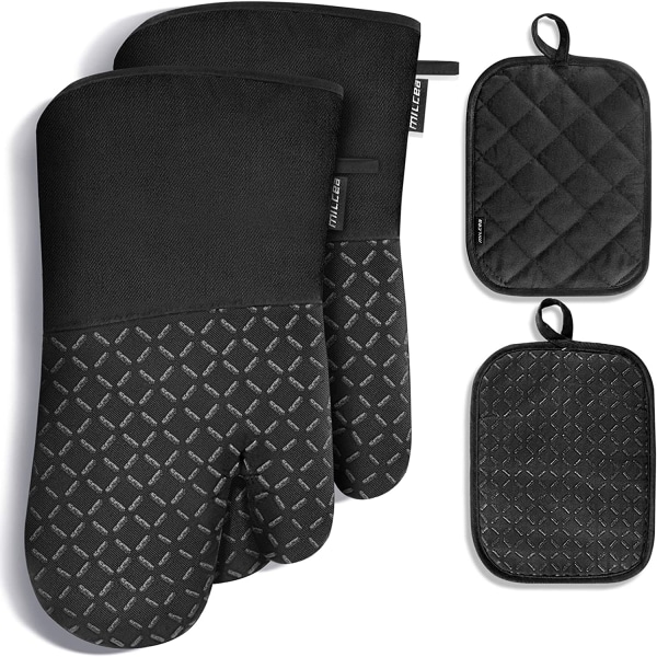 2PCS Oven Mitts Heat Resistant Pot Holders & Oven Mitts