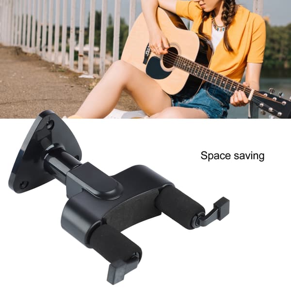 Gitarrställ med U-format fäste, väggmonterad hängare för elgitarr akustisk gitarr bas ukulele mandolin, gitarr väggfäste för