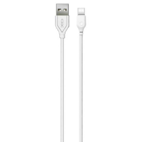 XO NB103 Hållbar TPE Universal USB till USB-C (Typ-C) Data &amp; Data Snabbladdarkabel 2,4A 2m Vit