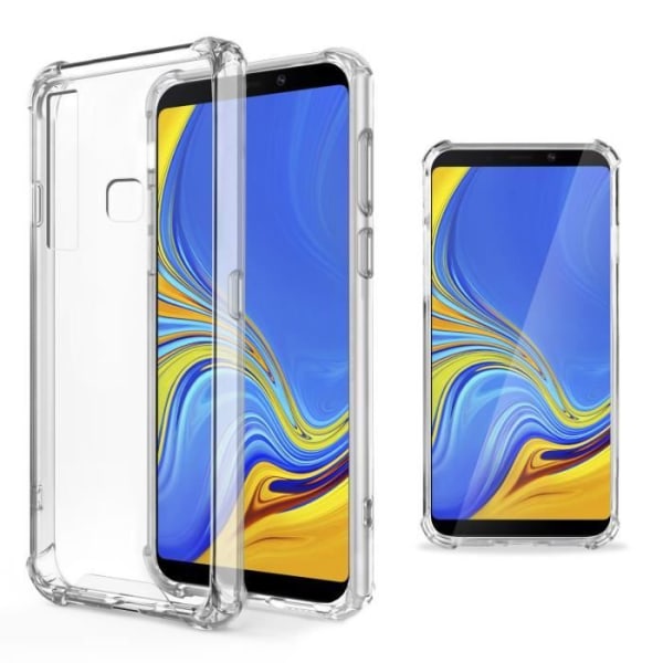 Moozy Transparent Silikonfodral för Samsung A9 2018, A9 Star Pro, Galaxy A9s -Anti Shock Kristallklart Mjuk TPU-fodral