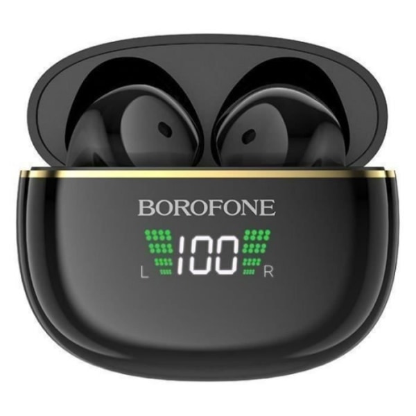 Borofone BW30 TWS 5.3 BT hörlurar med digital display, långvarigt batteri 4h. Svart liv