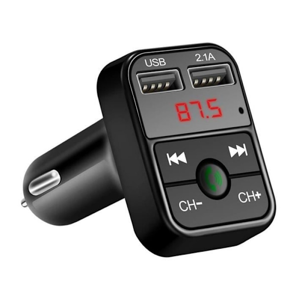 Riff CAR-B2 Bluetooth FM-sändare - MP3 billaddare 2x USB QC3.0 3.1A-1A Svart