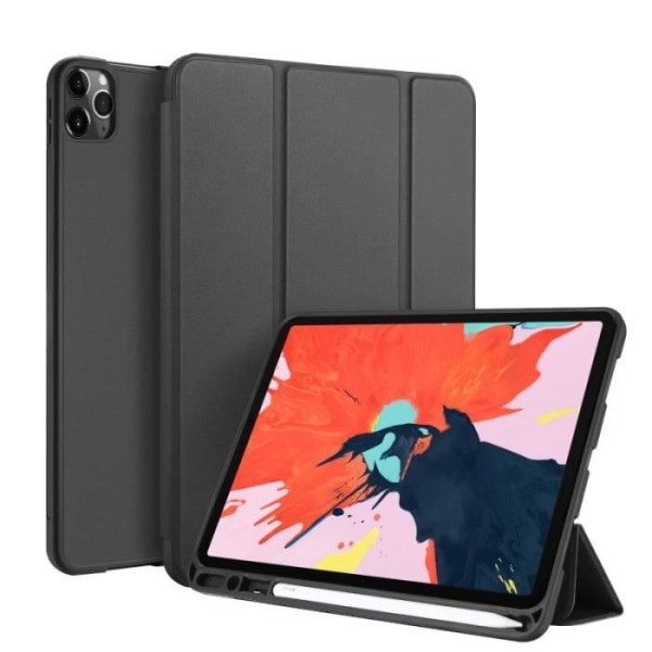 iKaku Modern Eco-Leather &amp; Sleep-in Slim Tablet PC bokomslag för Apple iPad Pro 11'' (2018 - 2020) Svart