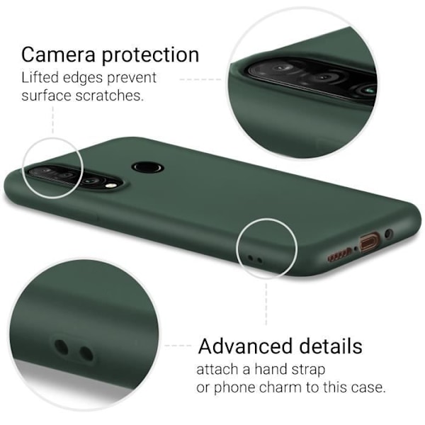 Moozy Minimalist Series Silikontelefonfodral för Huawei P30 Lite, Skogsgrön - Matt finish, Mjukt Slim Cover