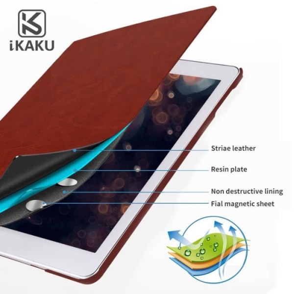 iKaku Tablet Case för Samsung TAB S7 Plus (TAB S7+) SM-T970 - T975 - T976B 12.4 Svart