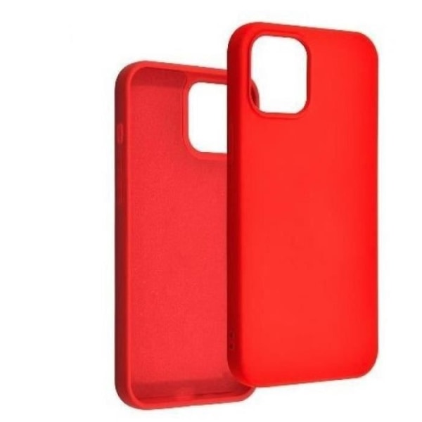 Riff Tunt &amp; Soft silikonfodral med mjuk fiberinredning till Apple iPhone 13 Pro Red