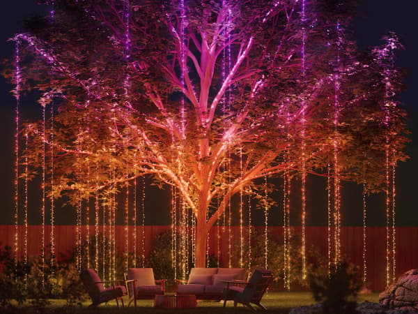 Ljusslinga Twinkly Strings HD, 500 LED RGBW, 27,5 m, grön kabel, IP44