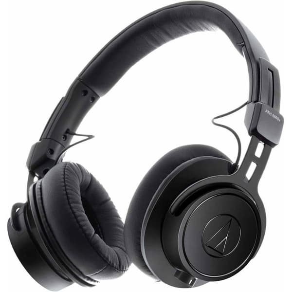 Audio-Technica ATH M60x M Series hovedtelefoner med fuld størrelse, kablet 3,5 mm jack