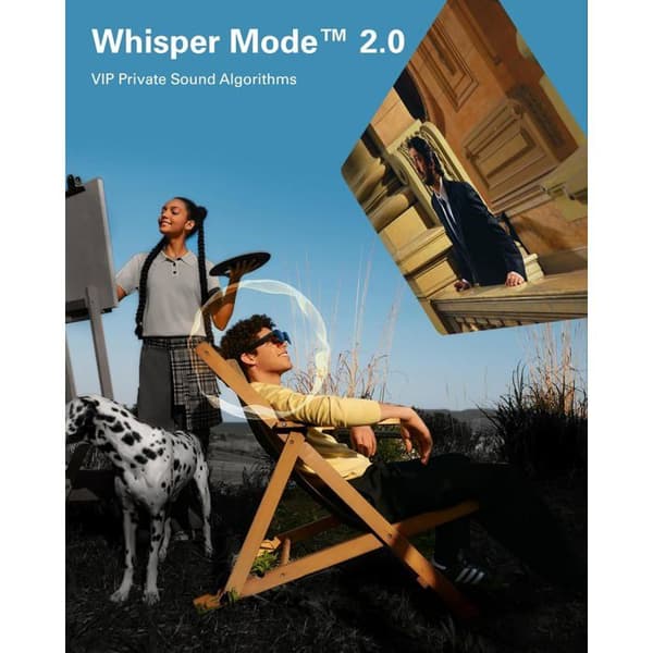 RayNeo Air 3s Pro AR/XR-briller, HueView 2.0 skærm på 201 tommer, kompatible med iPhone 16, 15, Android, Mac, PS5 og Steam Deck.