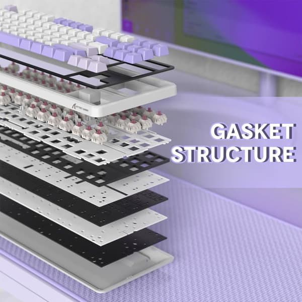 80% mekanisk tastatur - 1001 BATTERIER - X87 - Hot-swappable - RGB programmerbar - Bluetooth/2.4G/USB-C