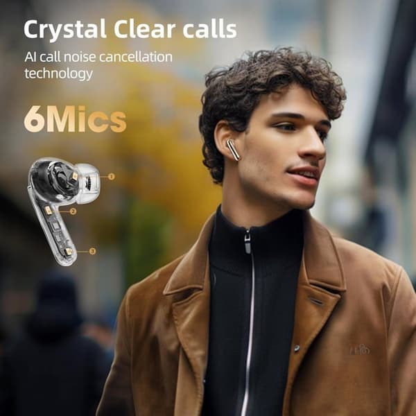 Trådlösa Bluetooth-hörlurar - QCY - MeloBuds Pro - ANC 99% - LDAC Hi-Res - Batteritid 34 h