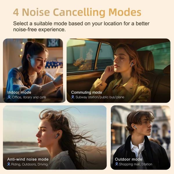 Trådløse Hovedtelefoner - QCY - Melobuds Pro HT08 - ANC - Bluetooth 5.0 - IPX5