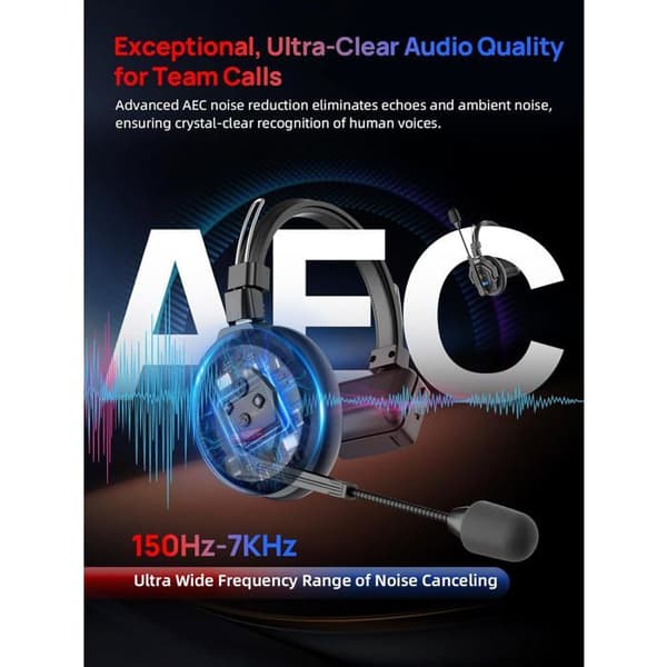 SYNCO Xtalk X5 – Full duplex intercom headset 2.4G, räckvidd 350 m, 1 master + 4 slavar, batteritid 24 h