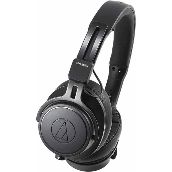 Audio-Technica ATH M60x M Series hovedtelefoner med fuld størrelse, kablet 3,5 mm jack