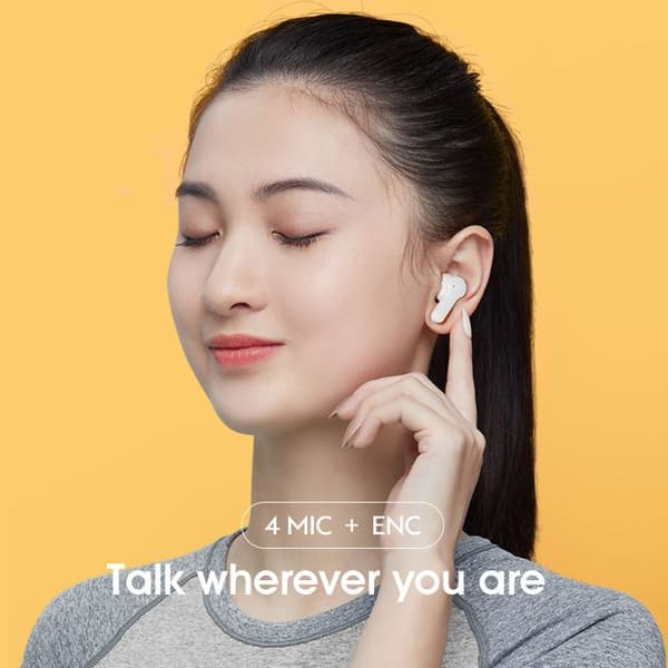 Bluetooth headset - QCY - T13 - Bluetooth 5.1 - Batterilevetid 40t - IPX5 Vit
