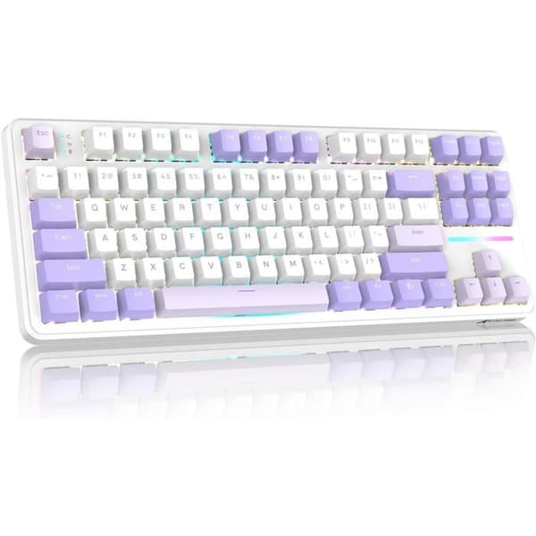 80% mekanisk tastatur - 1001 BATTERIER - X87 - Hot-swappable - RGB programmerbar - Bluetooth/2.4G/USB-C