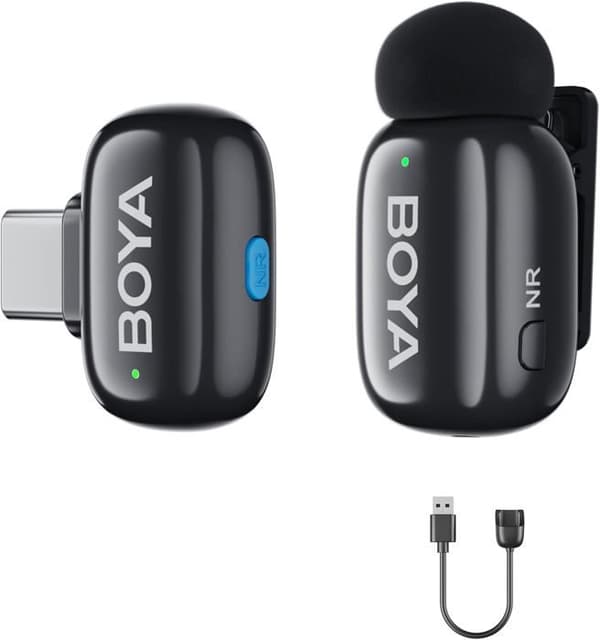 Langaton mini-mikrofoni - BOYA - BOYAMINI - Ultra-kompakti 5 g - Kantama 100 m - Melunvaimennus 3 tasoa