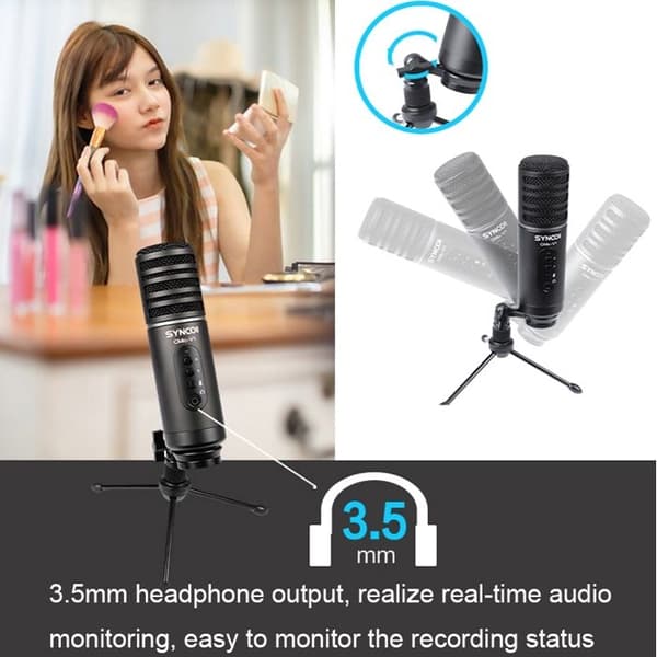 Suuri kalvo mikrofoni - XVX - Synco V1 - Kardioidi - 20Hz-20kHz - USB