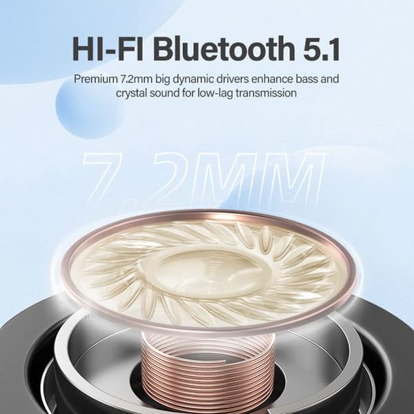 Bluetooth headset - QCY - T13 - Bluetooth 5.1 - Batterilevetid 40t - IPX5 Vit