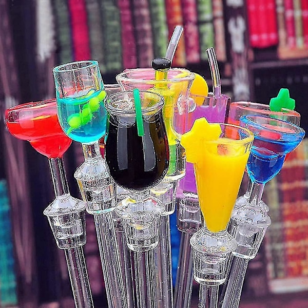 10 kpl Cocktail-juomien trooppisia juomasekoittimia akryylista Cocktail söpö Cocktail 2024THO