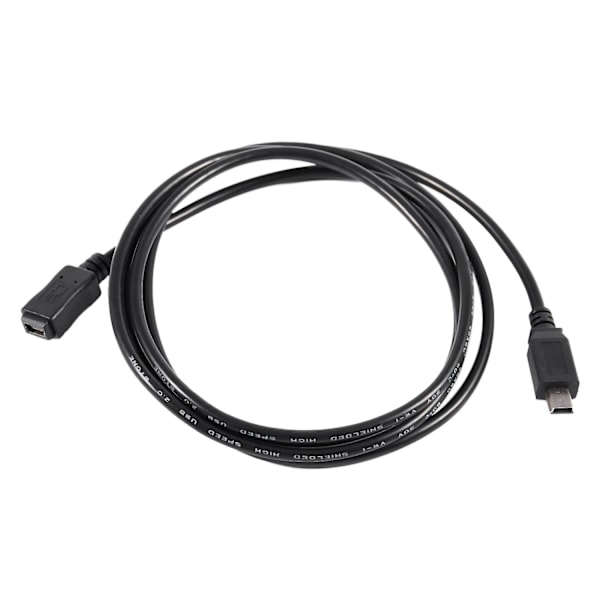 1,5m Mini USB B 5-polet Han til Hun Forlængerkabel Adapter Sort