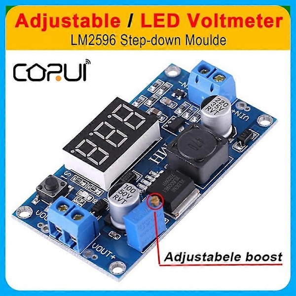 DC Buck Converter LM2596 DC DC Strömmodul LED-Display Strömförsörjning Justerbar