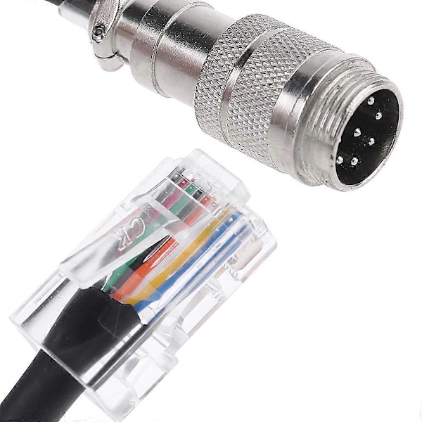 8-Pin till RJ-45 Modulär Kontakt Mikrofonkabel Adapter för Yaesu Mikrofon MD-200 MD-100 M-1 M-100 FT-450 FT-900 FT-991 2025th