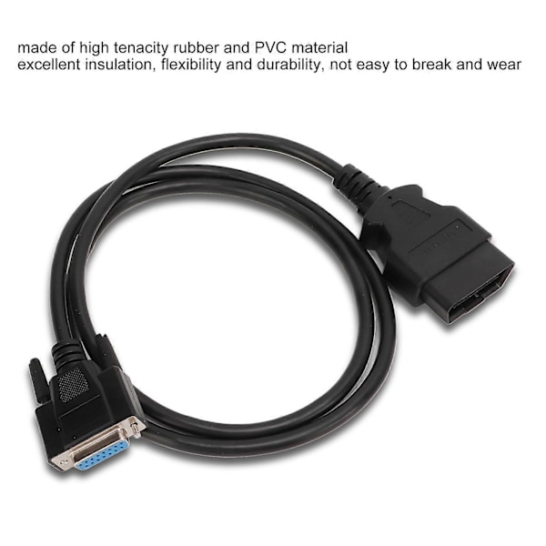 Huvudsaklig OBD2-kabel OBDII Test Diagnostisk Kontakt Adapter Kabel Ersättning för Launch CRP123 CRP129
