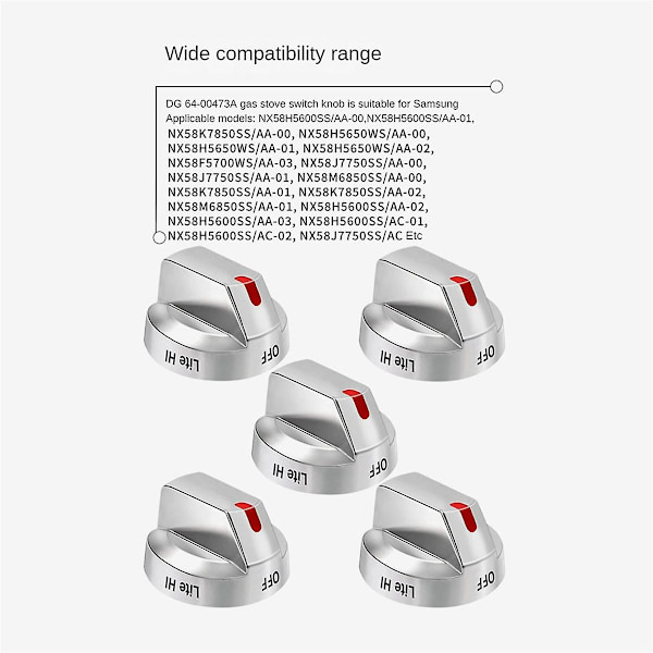 2 KPL DG64-00473A Liesi Uunin Nupit Keittolevyn Säätönuppi Varaosat NX58H5600SS NX58H5