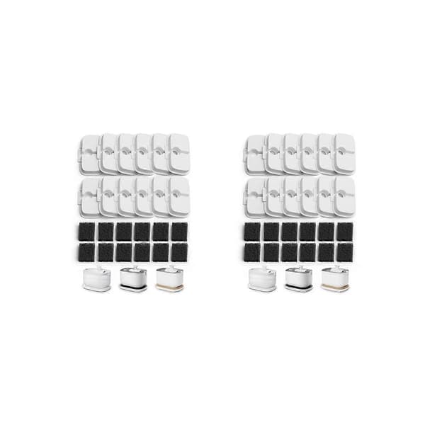 24-pack Ersättningsfilter för Dockstream Trådlös Kattvattenfontän PLWF005/PLWF115/WF105, Pet F 2024THO