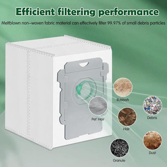 12-pack Replacement Vacuum Bags Compatible with iRobot Roomba i/s/j Combo Series