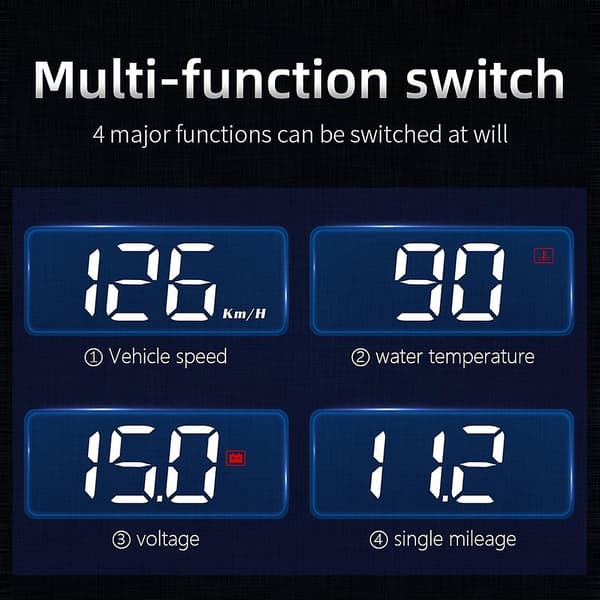 M3 Auto OBD2 -Up Display Bilelektronikk HUD Projektor Display Digitalt Bil Speedometer Tilbehør