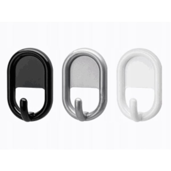 Self-adhesive plastic clothes hanger, single