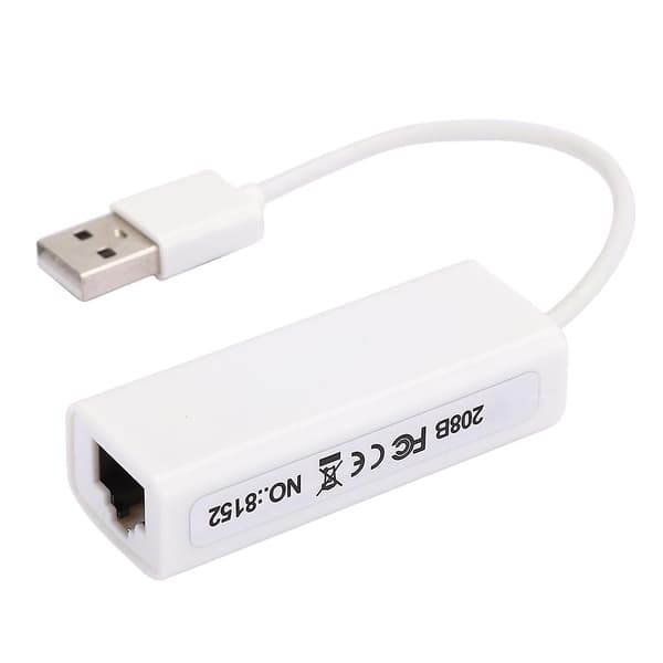 USB2.0 Ethernet-adapter RJ45 Vit ABS RTL8152B Chip Dator Externt Nätverkskort-YM