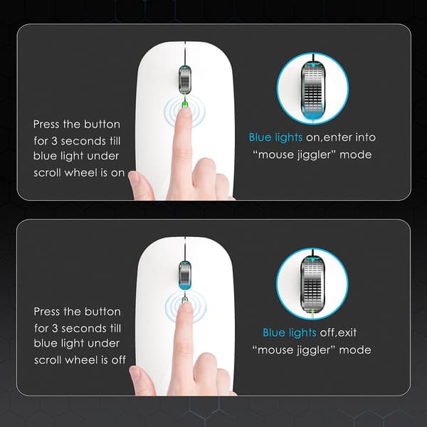 Mouse Jiggler Anti-Hibernate Auto-Move Cursor Virtuel Trådløs Bluetooth Mus Forhindrer Computer Lås