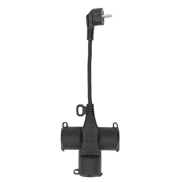 3-vejs stikdåse splitter IP44 vandtæt 3 AC-udtag forlængerledning 14 cm 1,5 mm² ledning 16A