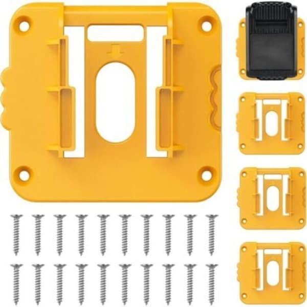 5-pack batterihållare för Dewalt 20V-batterier, väggmonterad batteriorganisatör, förvaringsställ