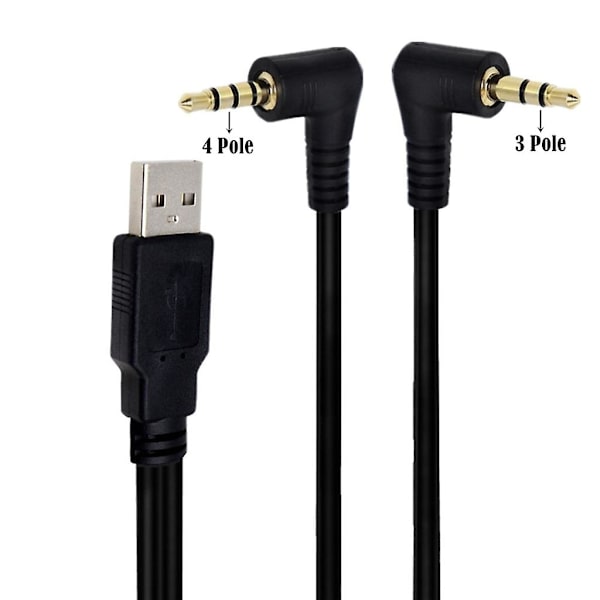 3,5 mm:n kuulokeliitäntä USB 2.0 -äänikaapeli mihin tahansa muuhun laitteeseen, jossa on 2 x 3,5 mm:n portti
